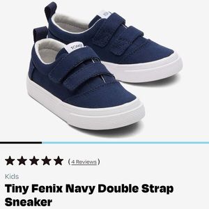 TOMS Sneakers - Fenix Double Strap - Navy - Kids Sz 8